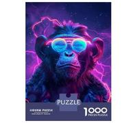 Jigsaw Puzzles for Adults 1000 Pieces Monkey Animal Space Puzzles for Adults Family Games Difficult Hard Challenging To Complete 38x26cm/1000pcs