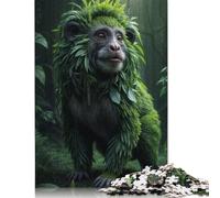 Jigsaw Puzzles for Adults 1000 Pieces Monkey in Foliage Wooden Jigsaw Puzzle Educational Puzzle Family Game for Teenager Birthday 1000pcs (75x50cm)
