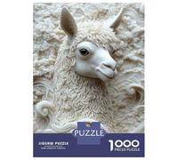 Jigsaw Puzzles for Adults 1000 Pieces Monochrome Alpaca Sculpture Puzzles for Adults Relaxing Games Birthday Present Challenging To Complete 70x50cm/1000pcs