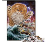 Jigsaw Puzzles for Adults 1000 Pieces Monster Titan Cat Kraken, Suitable for Ages 14 And Up Home Educational Games DIY Toys Artwork Gift (Size 50x75cm)