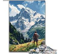 Jigsaw Puzzles for Adults 1000 Pieces Mont Blanc France Mountain, for 14+ Challenging Game As A Gift for The Whole Family And Friends 50x75cm