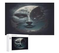 Jigsaw Puzzles for Adults 1000 Pieces Moon God Wooden Puzzle Relaxing Game Brain Teasers （75×50cm）