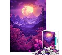 Jigsaw Puzzles for Adults 1000 Pieces Moon Landscape Magic Retro Adult Jigsaw Puzzle Family Game A Work of Art Great Gifts for Gaming (Size 38x26cm)