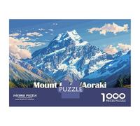 Jigsaw Puzzles for Adults 1000 Pieces Mount CookAoraki, New Zealand Teenager Puzzles Brain Teaser Game Enhance Memory Fun Activities at Home 52x38cm/1000pcs