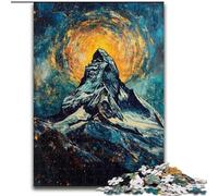 Jigsaw Puzzles for Adults 1000 Pieces Mountain Painting by Van Gogh,Help The Brain Exercise Addictive Toys to Cultivate Patience Perfect Decoration 38x26cm