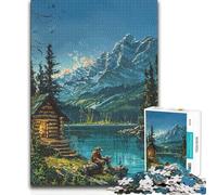 Jigsaw Puzzles for Adults 1000 Pieces Mountain Serenity Unique Challenge Game Stress Reliever Birthday Gifts 38x52cm(1000pcs)