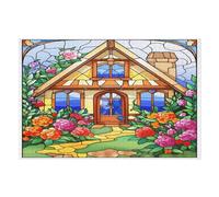 Jigsaw Puzzles for Adults 1000 Pieces Mountain Village Cottage Wooden Puzzle Relaxing Game Brain Teasers （75×50cm）