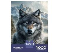Jigsaw Puzzles for Adults 1000 Pieces Mountain Wolf Majesty -1 Adult Jigsaw Puzzle Brain Teaser Game Precision Cutting Educational Challenge 70x50cm/1000pcs