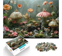 Jigsaw Puzzles for Adults 1000 Pieces Mushroom fantasy forest Hands-on-Spiel Künstlersammlung, Bildende Kunst52x38cm