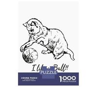 Jigsaw Puzzles for Adults 1000 Pieces My Cat Like A Ball Puzzles for Adults Relaxing Games Presents for Women Challenging Game Gifts 38x26cm/1000pcs