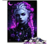 Jigsaw Puzzles for Adults 1000 Pieces Mysterious Elf Girl,Help The Brain Exercise Addictive Toys to Cultivate Patience Perfect Decoration 50x75cm