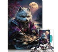 Jigsaw Puzzles for Adults 1000 Pieces Mysterious White Fox Adult Jigsaw,Challenging Difficult Deal As Gifts for The Whole Family (size 75x50cm)