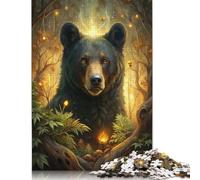 Jigsaw Puzzles for Adults 1000 Pieces Mystical Bear in Enchanted Forest Jigsaw Puzzle Wooden Puzzle Suitable for Adults And over 18 Years Old Family Puzzle Game 1000pcs (75x50cm)