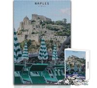 Jigsaw Puzzles for Adults 1000 Pieces Naples Educational Family Game Pattern Assembly Secret Santa Gifts Size 38x52cm