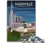 Jigsaw Puzzles for Adults 1000 Pieces Nashville Tennessee Art Educational Games DIY Toys for Is Ideal As A Gift for The Whole Family (size 38x26cm)