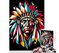 Jigsaw Puzzles for Adults 1000 Pieces Native Americans Wpap Educational Toy Gift For Birthdays Relax Games Every Piece Is Unique - Size 38x26cm
