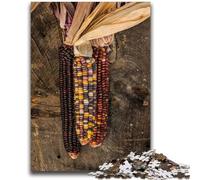 Jigsaw Puzzles for Adults 1000 Pieces Native Corn with Wooden Ba Staycation Kill Time Educational Game Birthday Gift 38x26cm