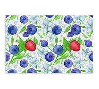 Jigsaw Puzzles for Adults 1000 Pieces Nature Watercolor Blueberries Strawberry Floral Game Tech Gifts Hard Puzzle Floral Landscape, 29.5x19.7 Inch