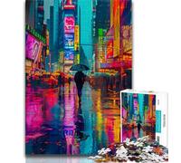 Jigsaw Puzzles for Adults 1000 Pieces Neon Colour City Puzzles,Vibrant And Unique Design Relaxing & Challenging Puzzle Experience (size 38x26cm)