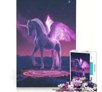 Jigsaw Puzzles for Adults 1000 Pieces Neon Pegasus Educational Game Home Art Decor for Is Ideal As A Gift 38x52cm
