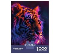 Jigsaw Puzzles for Adults 1000 Pieces Neon Tiger Portrait Adult Jigsaw Puzzle Toy Wall Decor Difficult Hard Gifts for Friends And Family 70x50cm/1000pcs