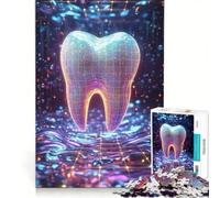 Jigsaw Puzzles for Adults 1000 Pieces Neon Tooth Grid Educational Game Home Art Decor for Is Ideal As A Gift 50x75cm