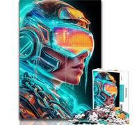 Jigsaw Puzzles for Adults 1000 Pieces Neon Warriors Adult Jigsaw,Challenging Difficult Deal As Gifts for The Whole Family (size 75x50cm)