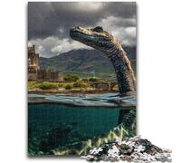 Jigsaw Puzzles for Adults 1000 Pieces Nessie at Eilean Donan Staycation Kill Time Educational Game Birthday Gift 38x26cm