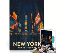 Jigsaw Puzzles for Adults 1000 Pieces New York Times Square, Educational Toy, Difficult Hard, Wishlist with Santa Claus 38x52cm