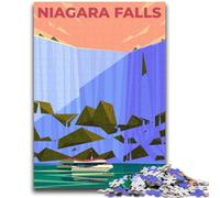 Jigsaw Puzzles for Adults 1000 Pieces Niagara Falls Adult Jigsaw,Decompressing Intellectual Educational Toy Birthday Gift (26x38cm)