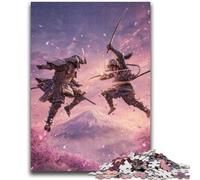 Jigsaw Puzzles for Adults 1000 Pieces Ninja at The Foot of Mount Fuji Suitable for Ages 14 And Up Challenging Game Great Gift for Gaming 26X38CM
