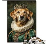 Jigsaw Puzzles for Adults 1000 Pieces Noble Golden Retriever, Family Game Stress Reliever Difficult Challenge A Work of Art for Ages 14+ (Size 26x38cm)