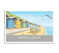 Jigsaw Puzzles for Adults 1000 Pieces，North Norfolk Coast Beach Huts Educational Game jigsaw puzzle Suitable for Decompression and Wall Decor 52x38cm