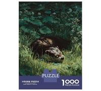 Jigsaw Puzzles for Adults 1000 Pieces Otter Sleeping in Lush Green Grass Jigsaw for Adults Relax Games Hand Speed Race Challenging Game Gifts 52x38cm/1000pcs