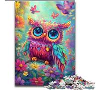 Jigsaw Puzzles for Adults 1000 Pieces Owl Flowers, Elephant Toy Intellectual Game Birthday Present, Gifts, Wall Art for Ages 14+ (Size 26x38cm)