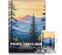 Jigsaw Puzzles for Adults 1000 Pieces Pacific Crest Trail Landscape Art Challenging Game Toys Home Decoration Anti-Stress Toys Size 50x75cm