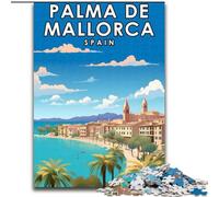 Jigsaw Puzzles for Adults 1000 Pieces Palma De Mallorca Spain, Suitable for People Aged 14 And Above Challenging To Complete But Fun And Humorous Great Gift 50x75cm