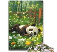Jigsaw Puzzles for Adults 1000 Pieces Panda in The Grass Educational Games DIY Toys for Is Ideal As A Gift for The Whole Family 38x26cm