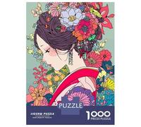 Jigsaw Puzzles for Adults 1000 Pieces Pastel Kimono Girl Japan Puzzles for Adults Family Games Difficult Hard Challenging To Complete 52x38cm/1000pcs