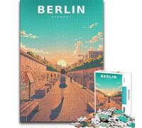 Jigsaw Puzzles for Adults 1000 Pieces Pastel Silence at The Berlin Wall Unique Challenge Game Stress Reliever Birthday Gifts 38x26cm(1000pcs)