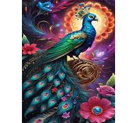 Jigsaw Puzzles for Adults 1000 Pieces,Peacock Flowers jigsaw puzzle 75x50 cm Challenging DIY Puzzle for Home Decoration,Family puzzles Perfect for Game