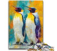Jigsaw Puzzles for Adults 1000 Pieces Penguin Oil Painting Puzzles,Challenging Game Gifts for Is Ideal As A Gift for The Whole Family (75x50cm)