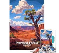 Jigsaw Puzzles for Adults 1000 Pieces Petrified Forest National Park Illustration Fun Games Addictive Toys to Cultivate Patience Great Gifts for Games Pattern Assembly (size 38x52cm)