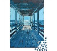 Jigsaw Puzzles for Adults 1000 Pieces Pier to Ocean View Jigsaw Puzzle Relaxing Games Difficult Hard Challenging To Complete 38x26cm/1000pcs
