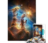 Jigsaw Puzzles for Adults 1000 Pieces Pillars of Creation Space Nebula for Birthday, Chrismas Analysis And Logic Educational Toy for And from 14 Years And over (38x26cm)