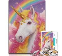 Jigsaw Puzzles for Adults 1000 Pieces Pink Unicorn Adult Jigsaw,Challenging Difficult Deal As Gifts for The Whole Family (size 38x26cm)