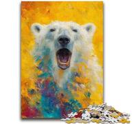 Jigsaw Puzzles for Adults 1000 Pieces Polar Bear Painting Teenager Puzzles,Game Toys Every Piece Is Unique - Challenging Family Fun Game (38x26cm)