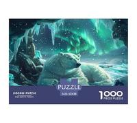 Jigsaw Puzzles for Adults 1000 Pieces Polar Bear Puzzle Impossible Difficult Challenging for Men Women, Wildlife Home Decoration 52x38cm/1000pcs