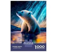 Jigsaw Puzzles for Adults 1000 Pieces Polar Bear Puzzles for Adults Relaxing Games Presents for Women Challenging Game Gifts 38x26cm/1000pcs