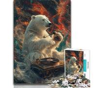 Jigsaw Puzzles for Adults 1000 Pieces Polar Bears, Fun Games,for Is Ideal As A Gift for The Whole Family for And 14 Years Old 38x26cm